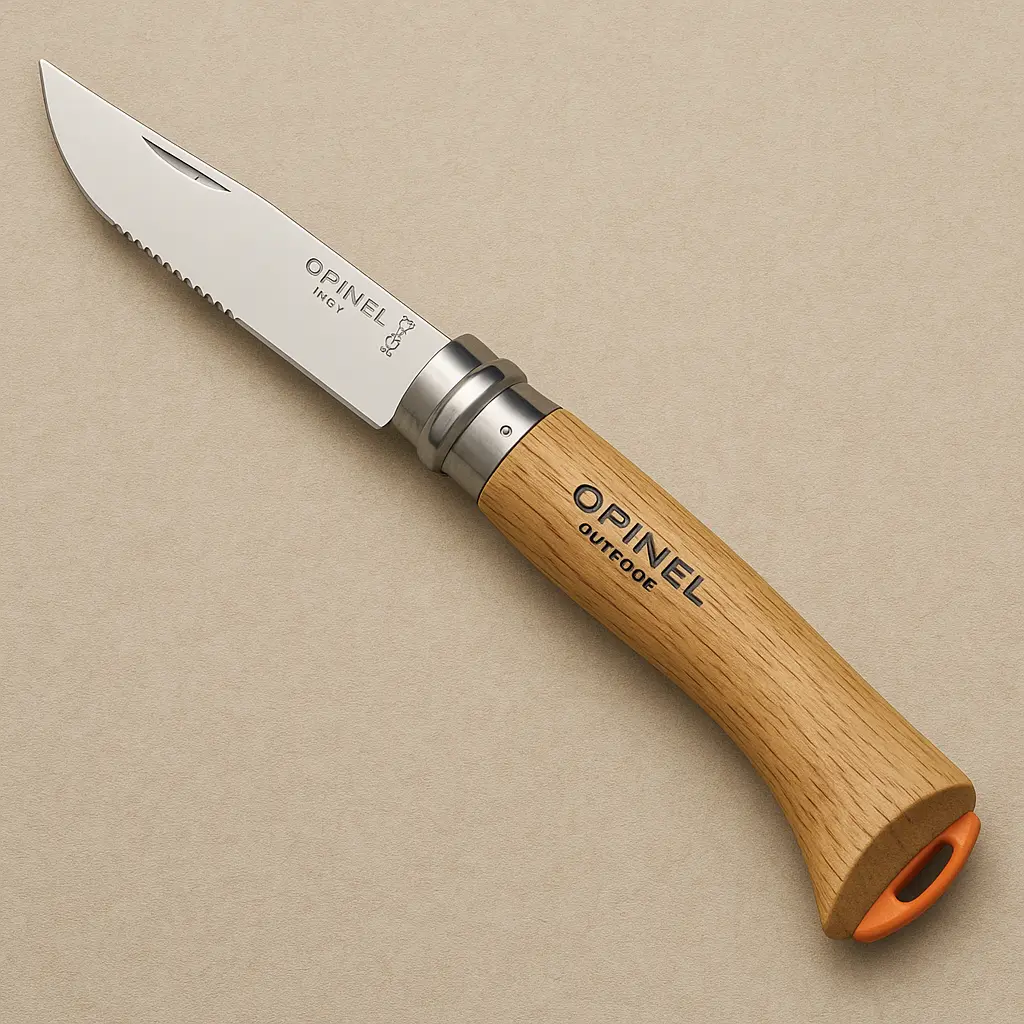 Opinel Nr. 8 Outdoor - Klassisches französisches Klappmesser mit Virobloc-Sicherung, ideal für legales Bushcraft in Deutschland 2025